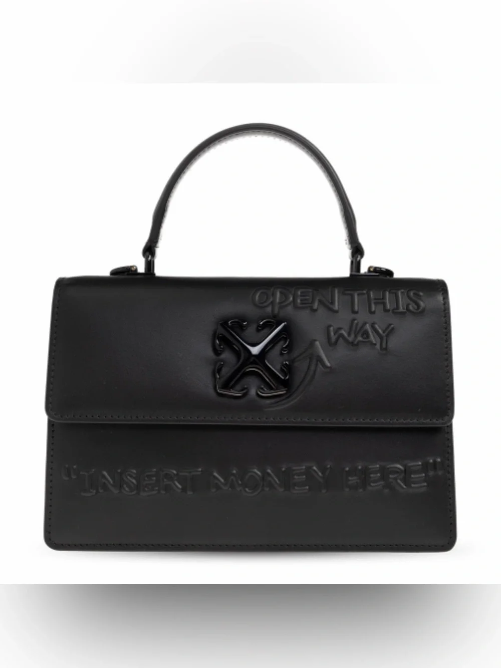 OFF WHITE Jitney 1.4 script top handle bag